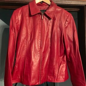 Danier Red Leather Jacket